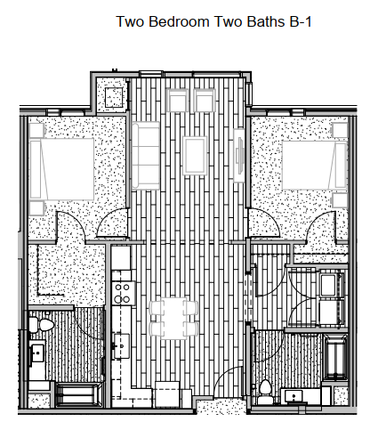 2 Bed 2 Bath Option 1