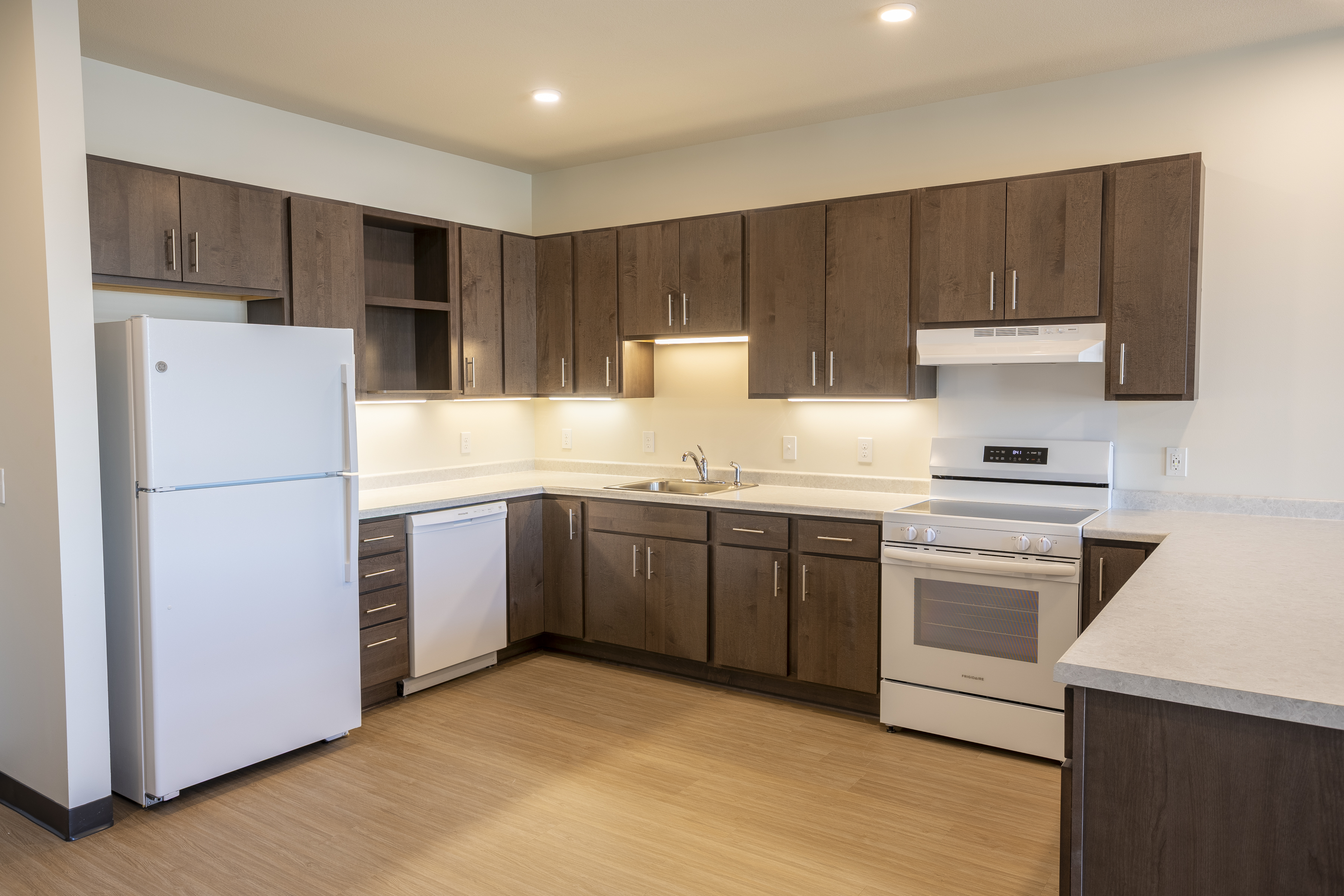 Spacious kitchen with new appliances and plenty of cabinets