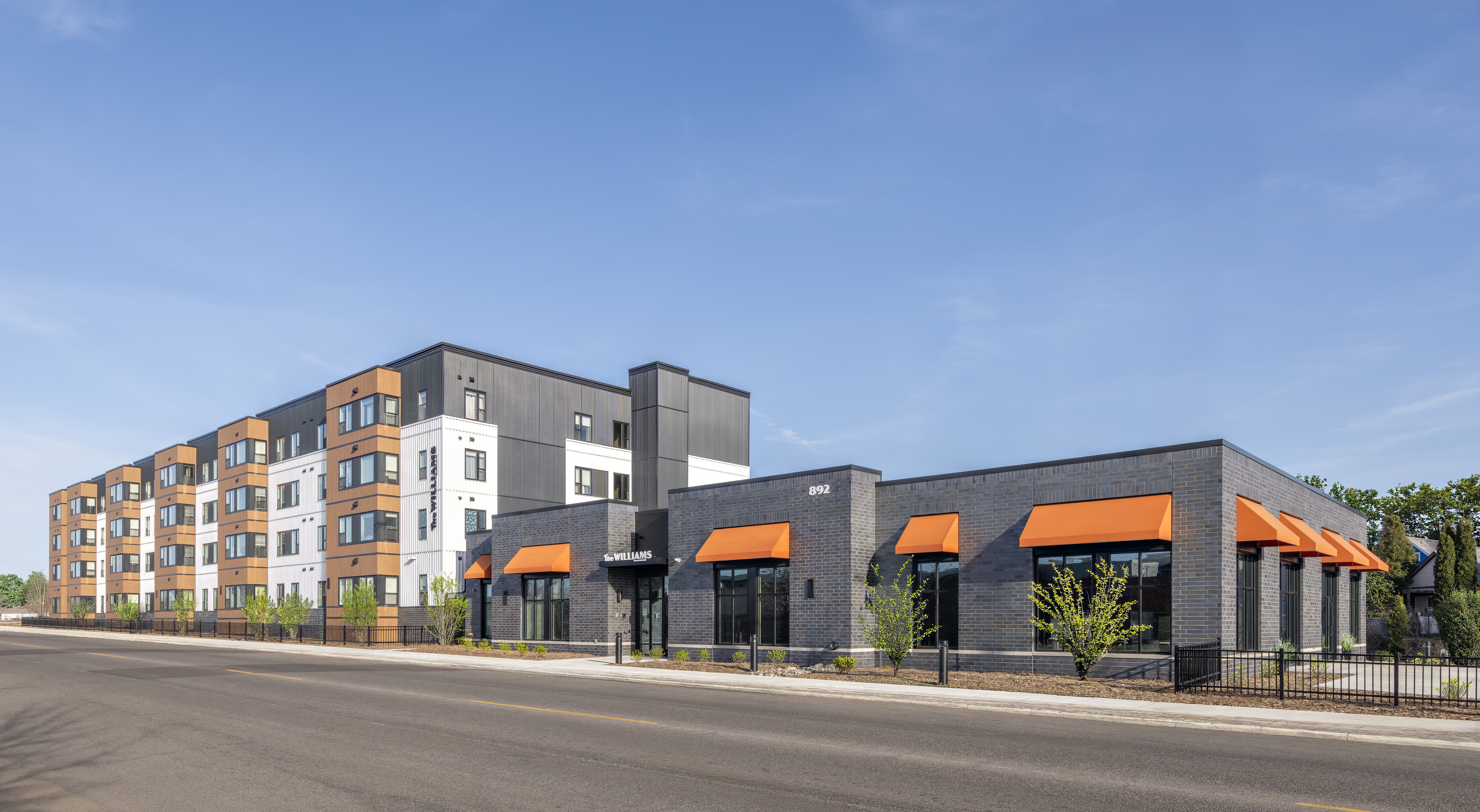 Exterior of 60 unit affordable housing complex