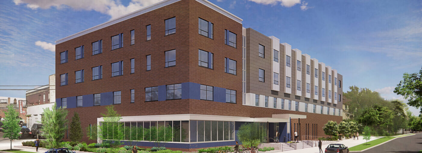 Rendering of Simpson Community Shelter and Apartments
