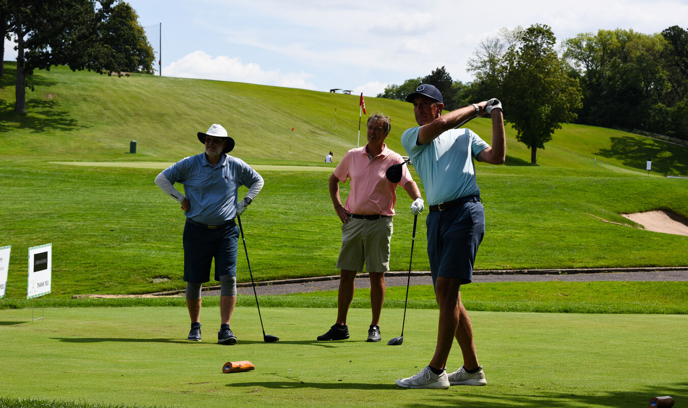 teeing off