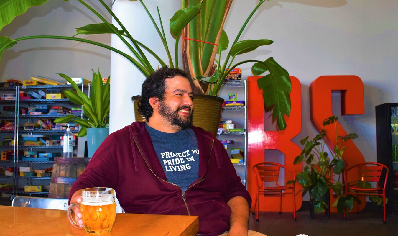Person laughing at a Pints for PPL
