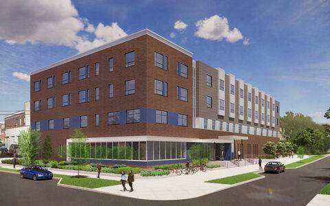 4 story building rendering