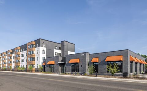 Exterior of 60 unit affordable housing complex